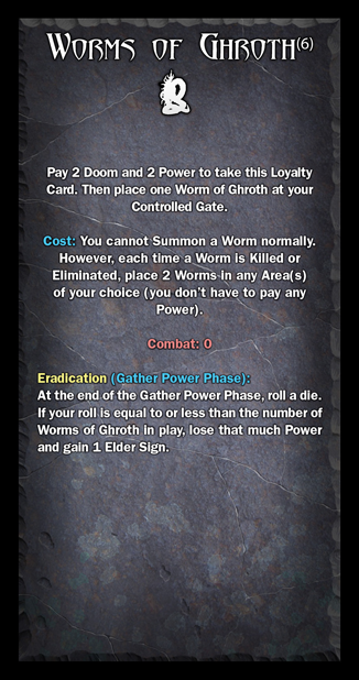 Worms of Ghroth loyalty card