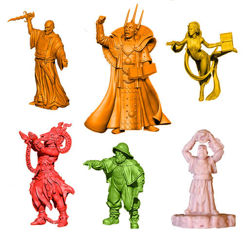 CTHULHU WARS Lot of 6 PURPLE ALTERNATE ACOLYTE Miniature Figures NEW!! 