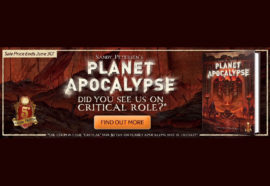 Last Chance for our Planet Apocalypse for 5e Fantasy Discount!